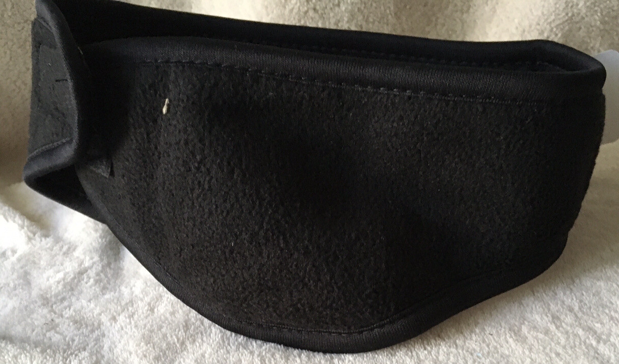 Unisex Warm Fleece Head Band Ear Cover BLACK Men Women Teens Size 21.5” NEW