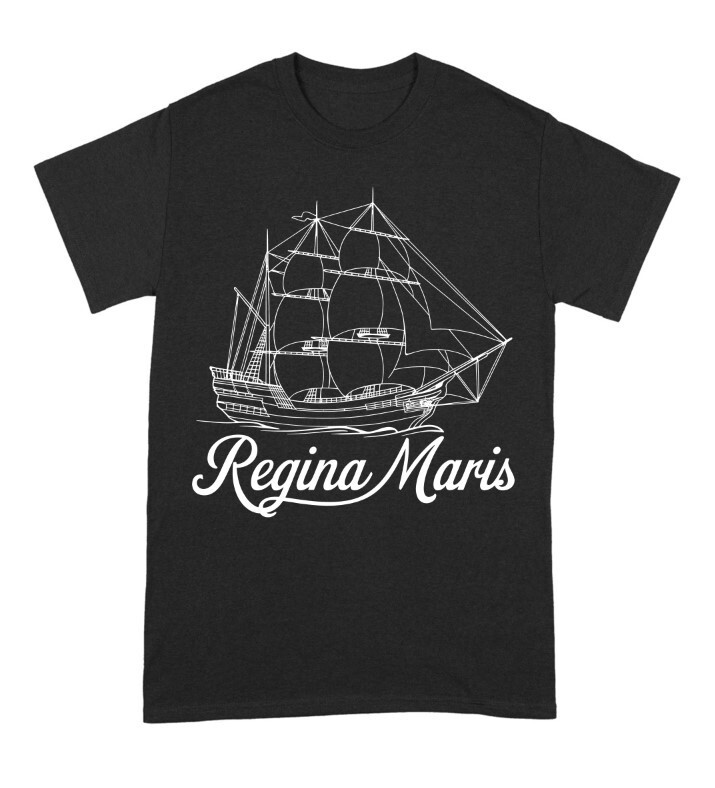Regina Maris Black T-Shirt, Size S to 5X, Gildan 5000