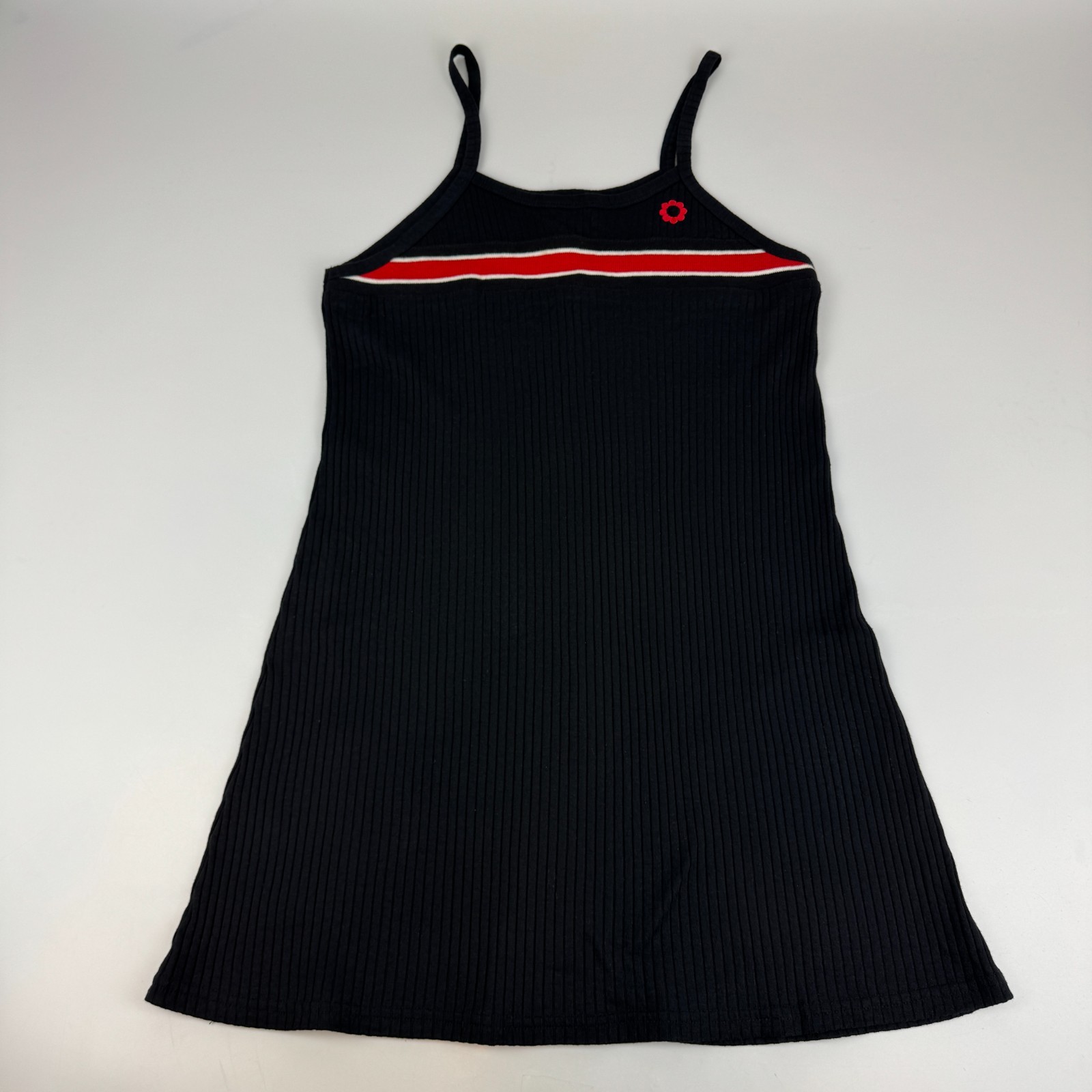 Vintage Y2k Y. B. Normal Womens Size 16 Ribbed Baby Doll Spaghetti Strap Dress