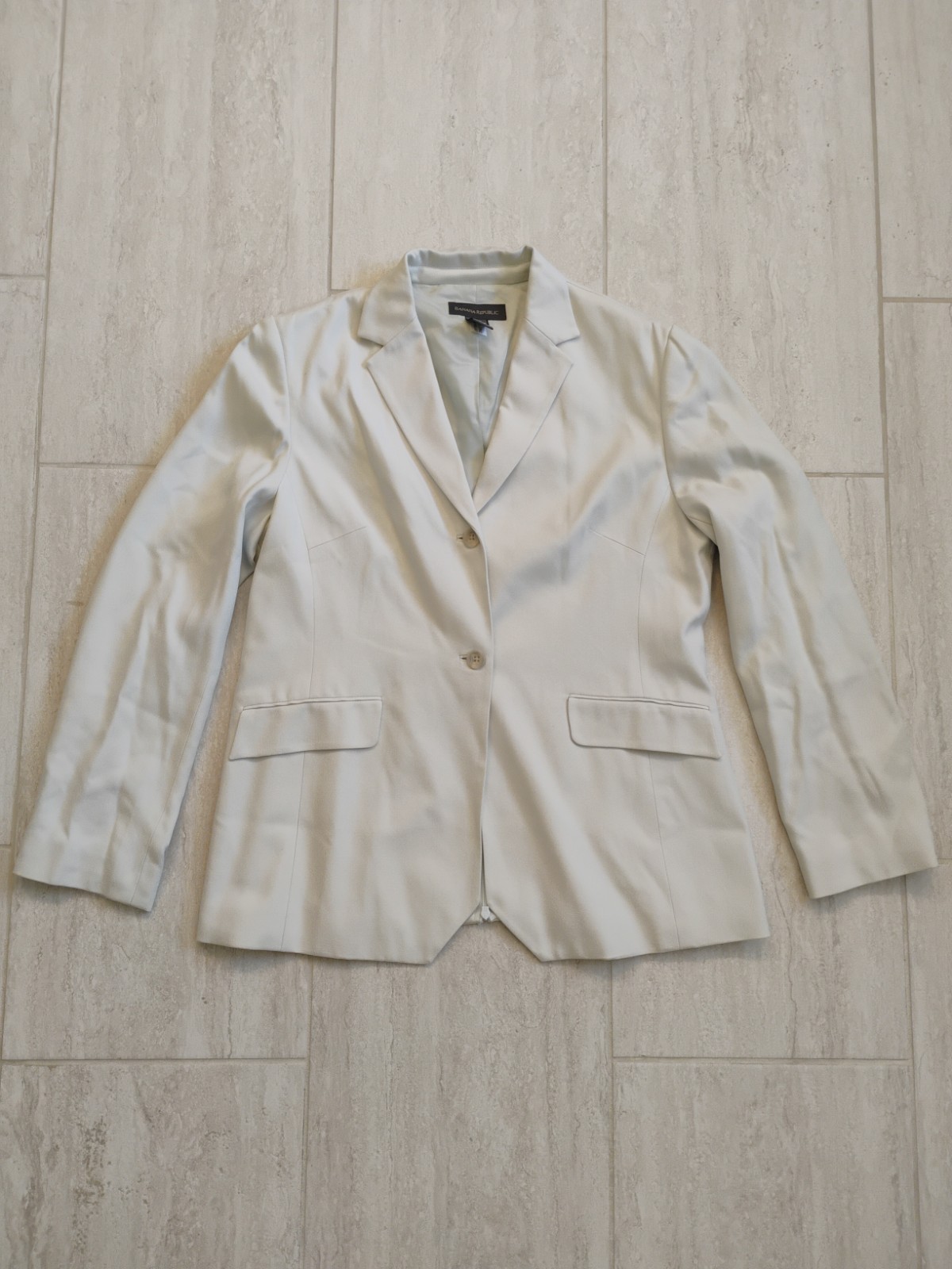 Banana Republic Blazer Jacket Womens Size 14 100% Silk White