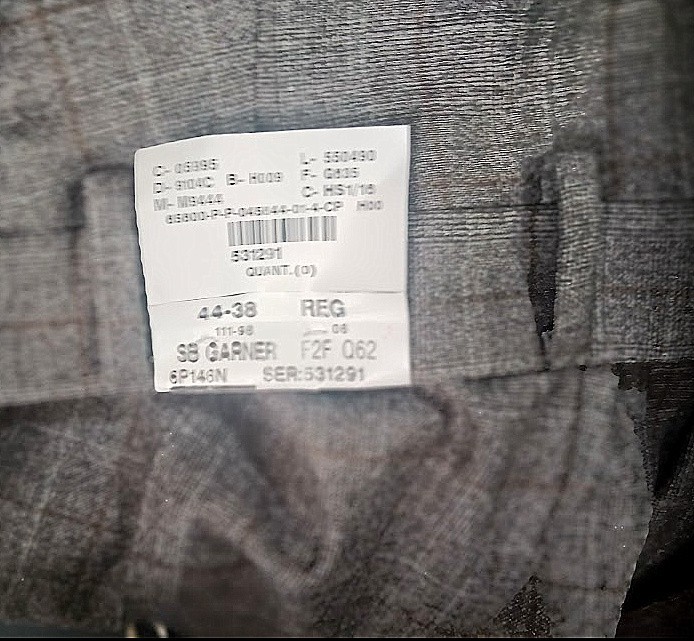 Samuelsohn Suit 44R Current Gray Plaid NWT Dual Vents