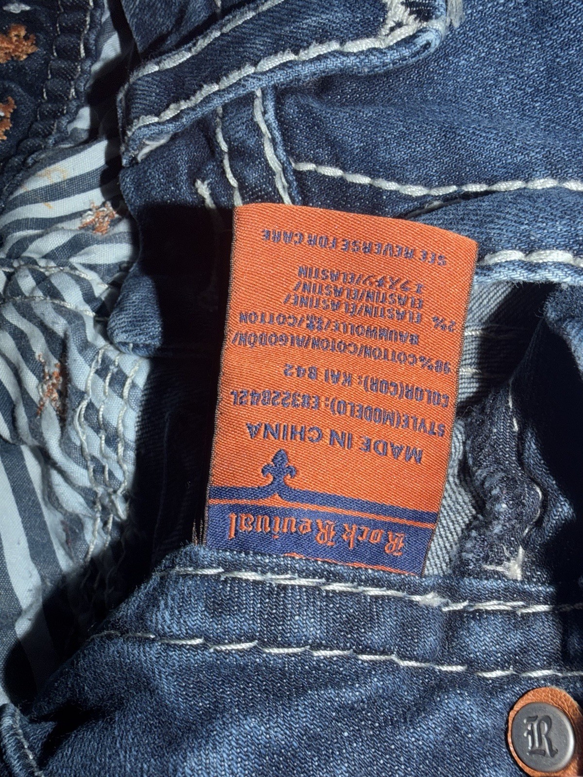 Rock Revival Women’s Mid Rise Bootcut Medium Wash Blue Denim Jeans 5-Pocket