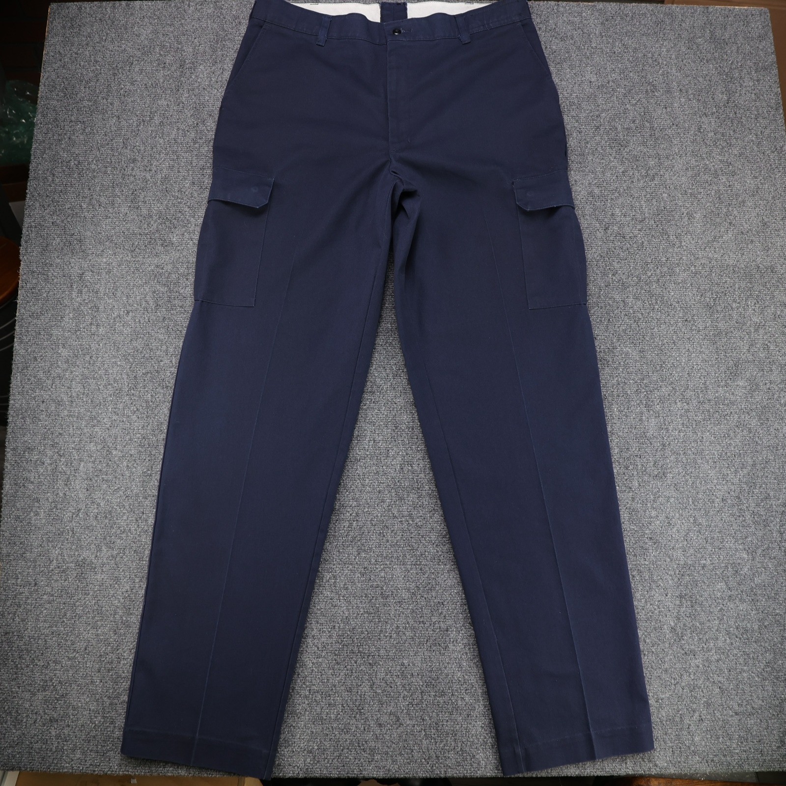 Red Kap Mens Navy Blue Cargo Work Pants PT88NV2 Size 36×35 Straight Leg Utility