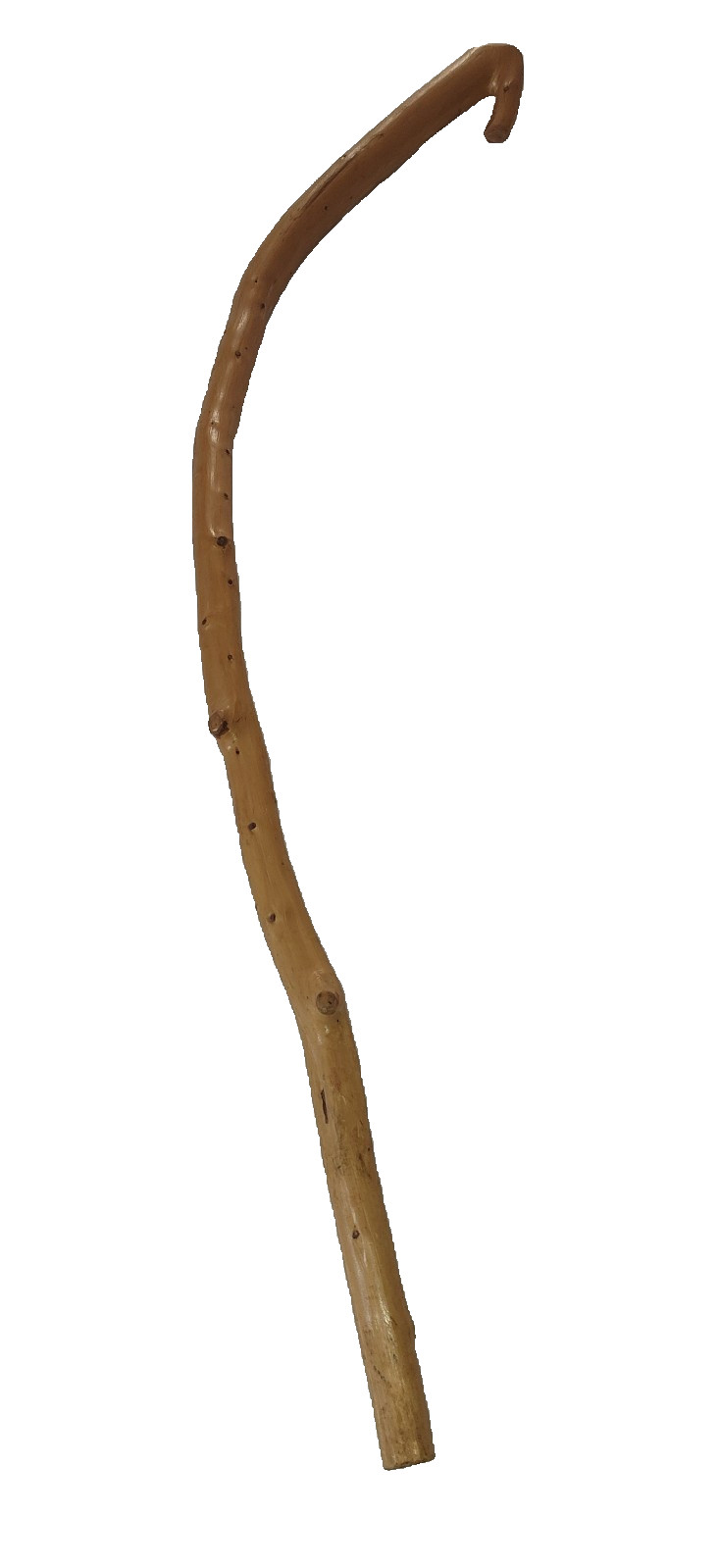 VTG Hand Carved Shepherd’s Crook Walking Stick Wood Hiking Shillelagh 43 in
