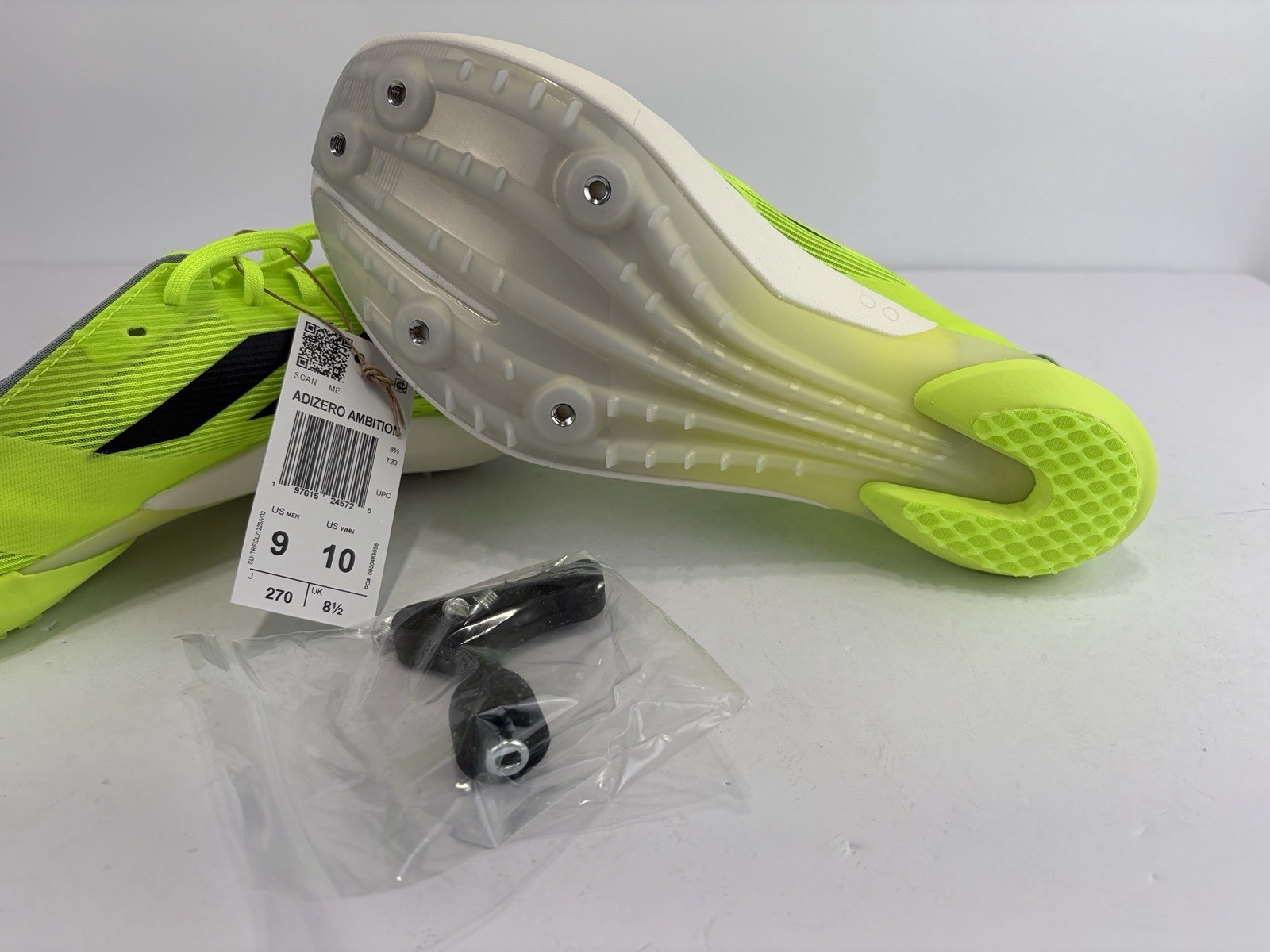 adidas Adizero Ambition Lucid Lemon Spikes IH5798 Men’s 9 Women’s 10 NWT $150
