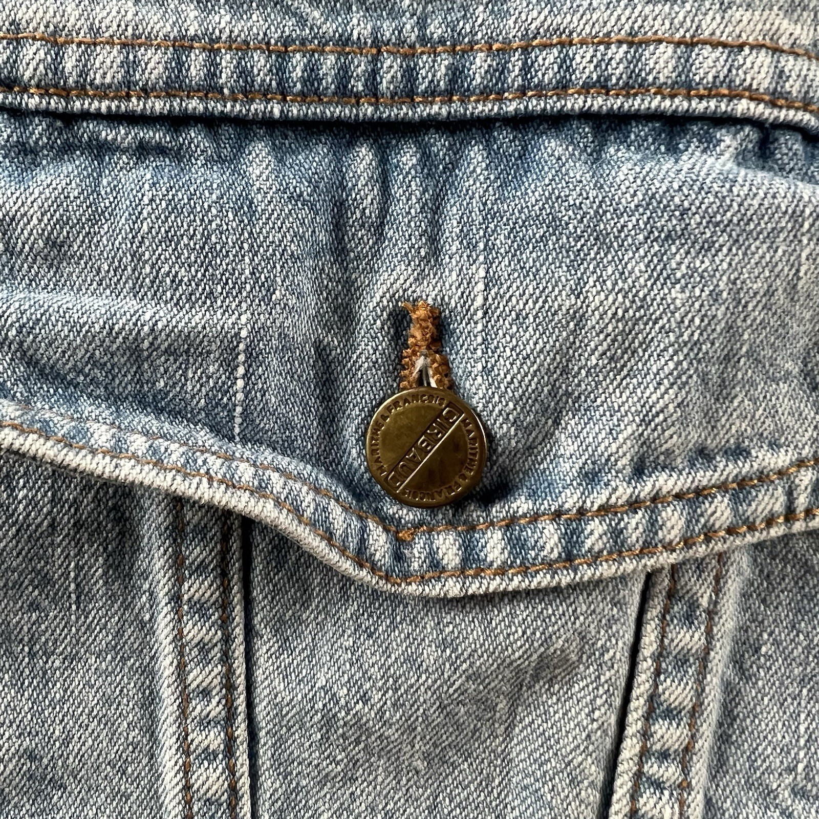 Marithe Francois Girbaud Jacket Mens Small Denim Trucker Light Wash 90s Vintage