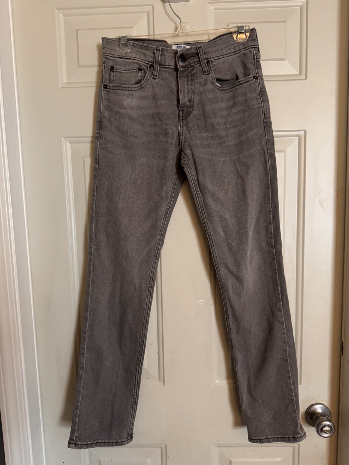 Denizen Levis Womens Gray Skinny Jeans Stretch Denim Charcoal Wash Casual 28×30