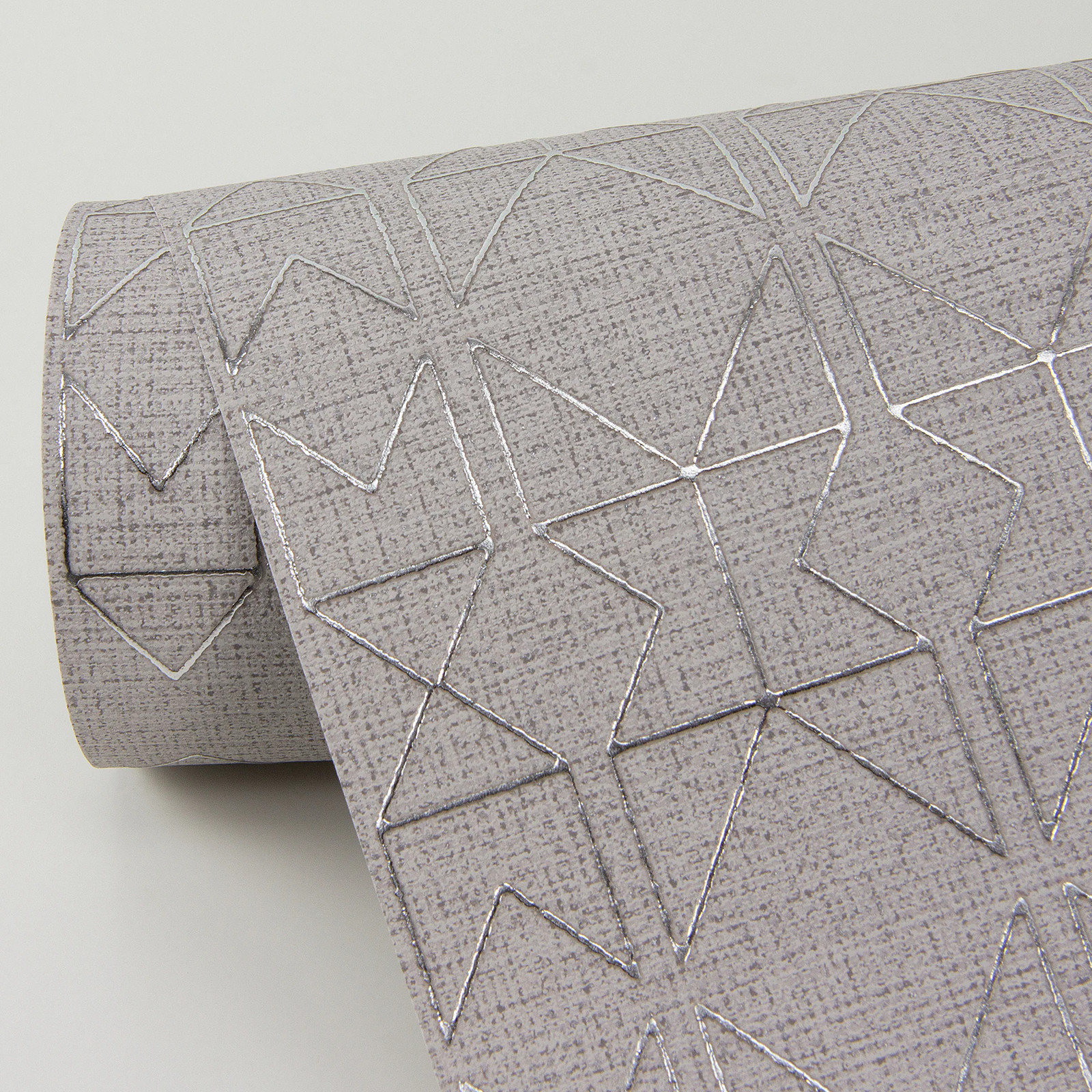 A-Street Prints Lustre 57.5-sq ft Silver Non-woven Textured Geometric 3D U|17303