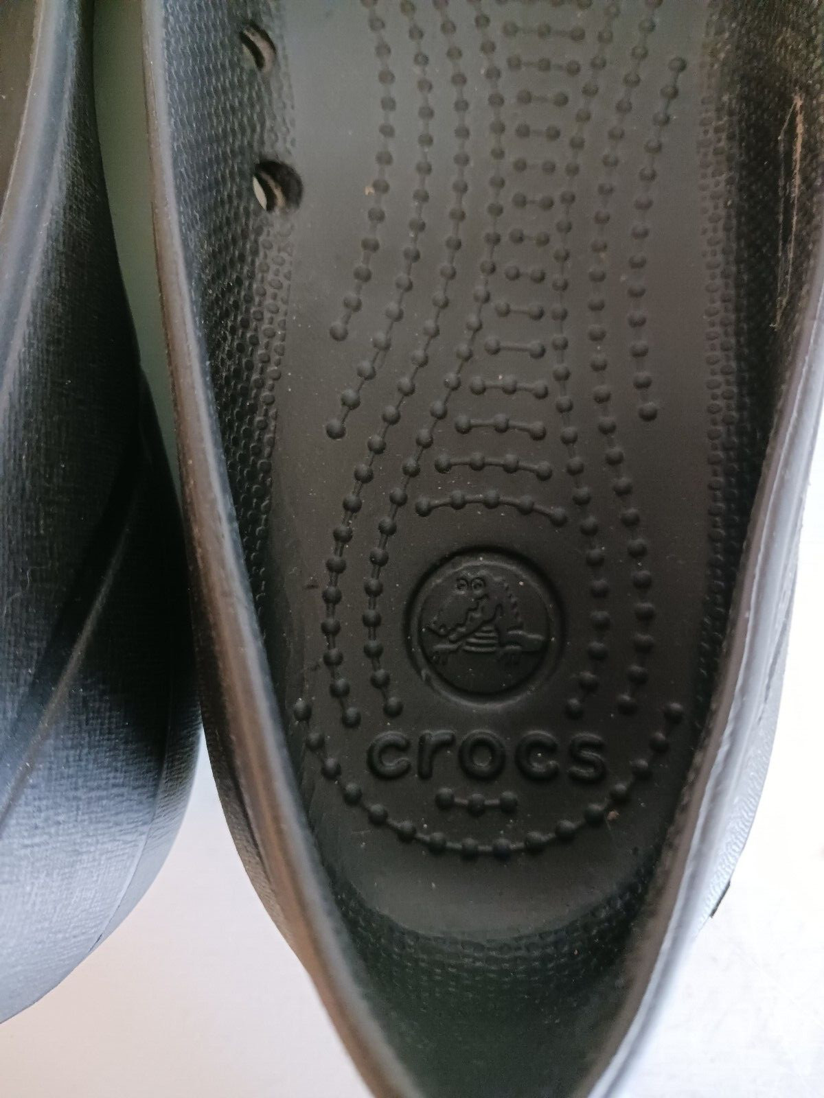 Crocs Cap Toe Womens Size 8 Shoes Black Slip On Comfort Lightweight Ballet Flat