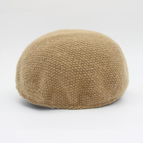 Knit Flat Ivy Newsboy Cap for Men Irish Hat Beret Hat Gatsby Cabbie Cap Camel