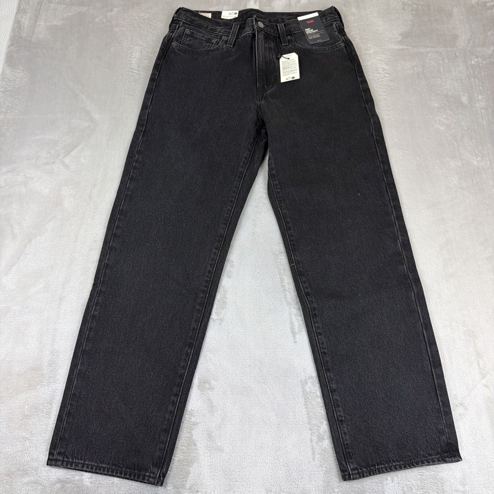 Levi’s 568 Premium Jeans Men’s Size 29×30 Loose Straight Black Denim Cotton