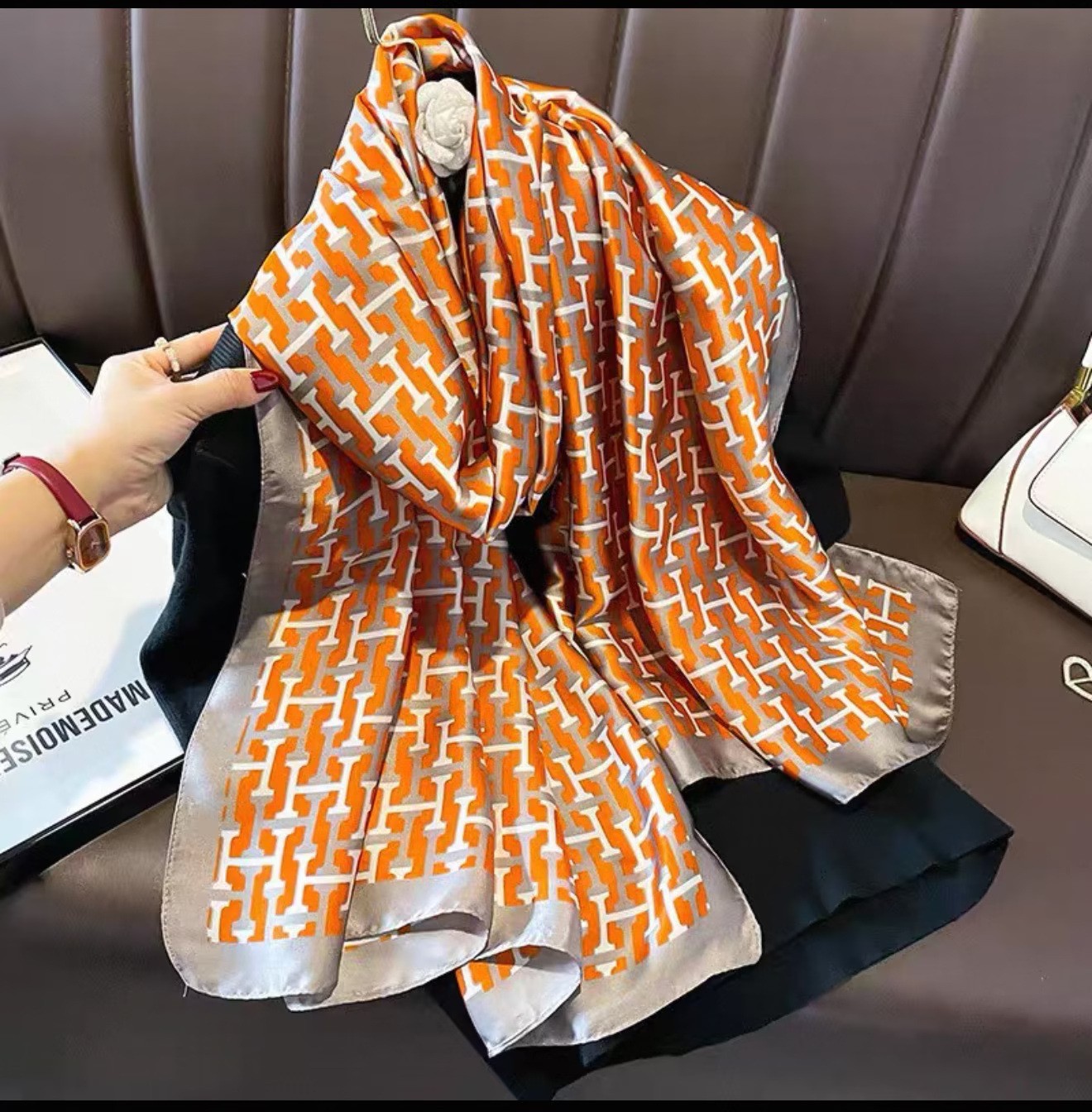 New Authentic Chinese Style Long Scarf Shawl Scarves Wrap Silk Print Wrap Scarf