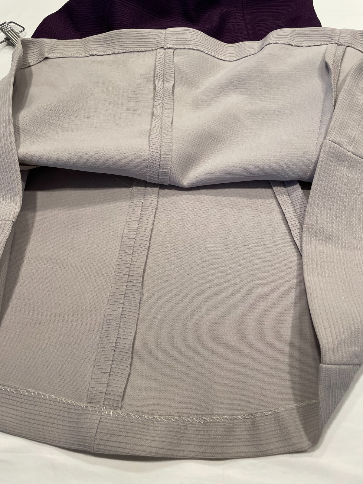 Vintage Burt Stanley Layered Twofer Dress 16 Two Tone Colorblock Purple Gray