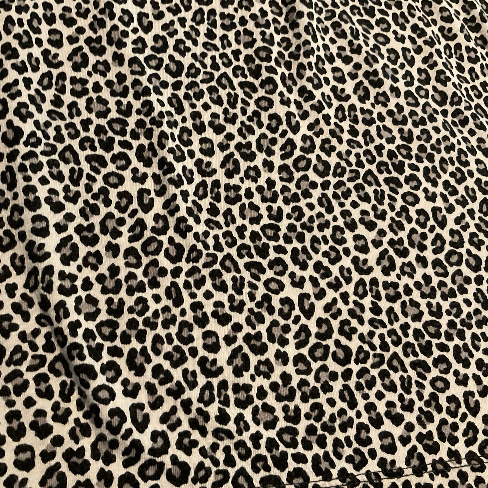 Michael Kors Top Womens Large Black Gray Cheetah Print 3/4 Sleeve Pullover Boho
