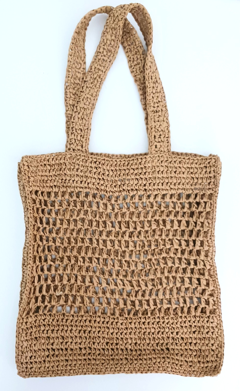 NEW Primark Large Raffia Open Weave Tote Bag 15X3X16
