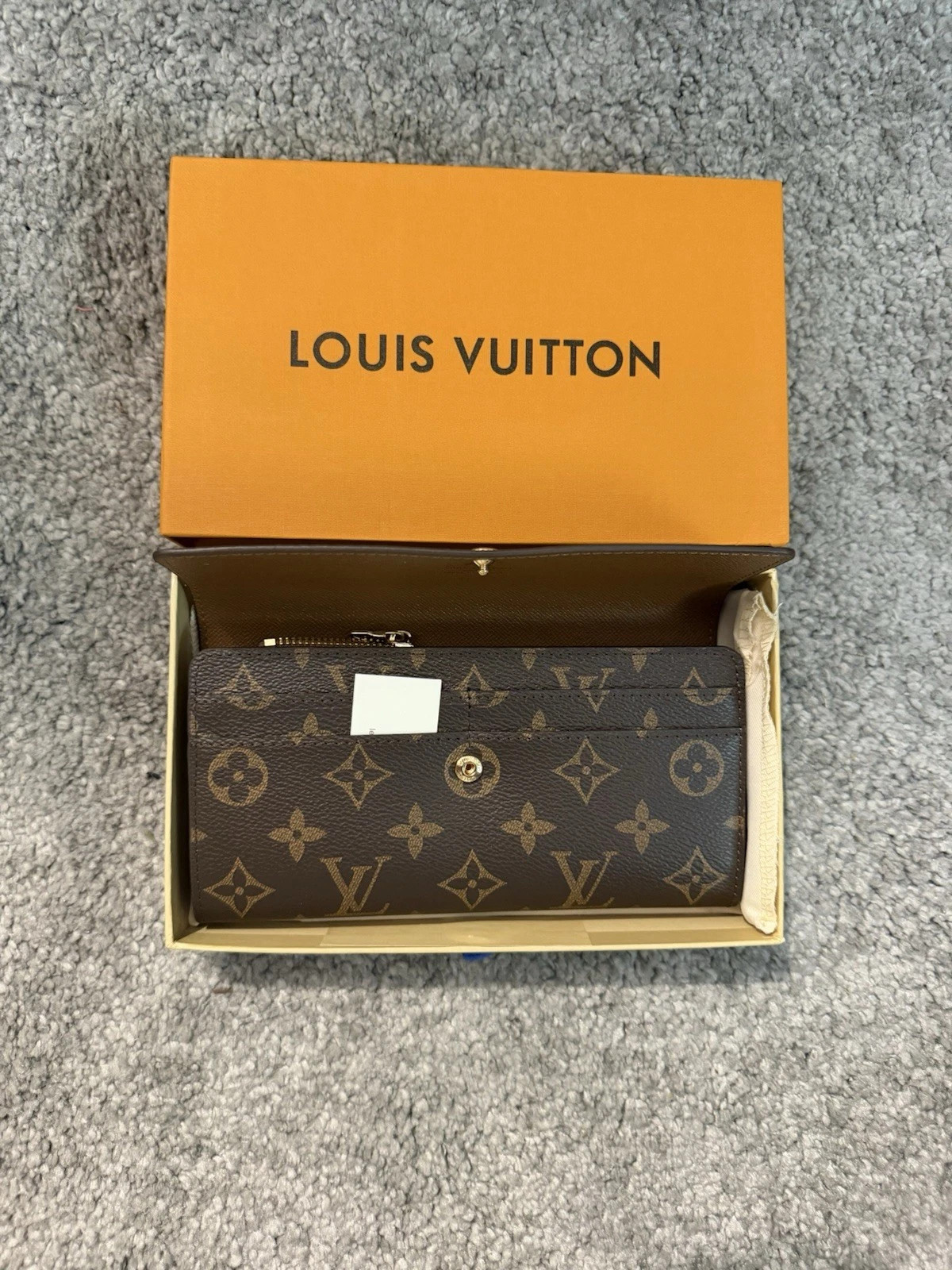 Louis Vuitton Portefeuille Sarah Monogram Long Wallet Brown Authentic USA