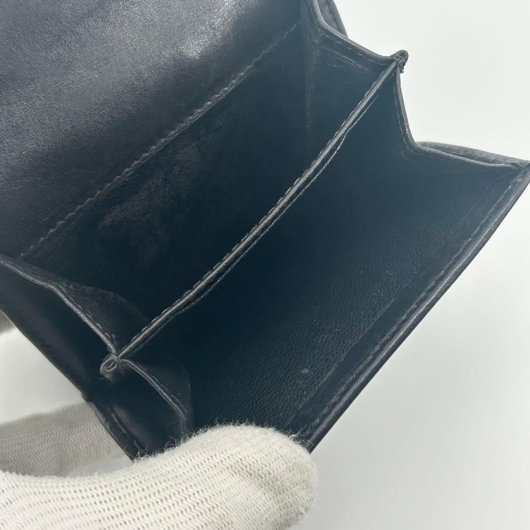 Excellent condition GUCCI Folding Wallet Horsebit Plate Shima Leather Black