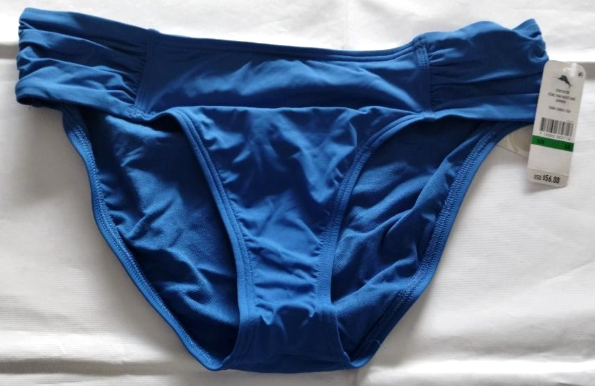 Tommy Bahama Cobalt Sea Pearl High Waist Side Shirred Swim Bottom Size L/G