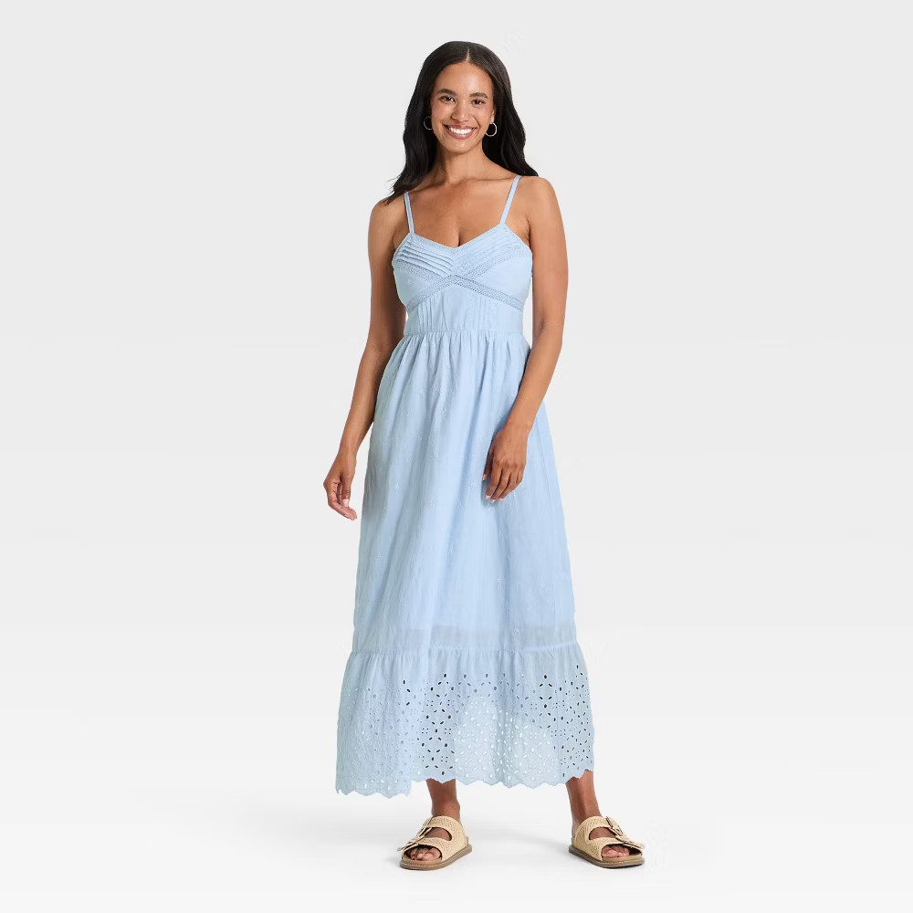 Women Cami Midi Sundress – Universal Thread Light Blue M