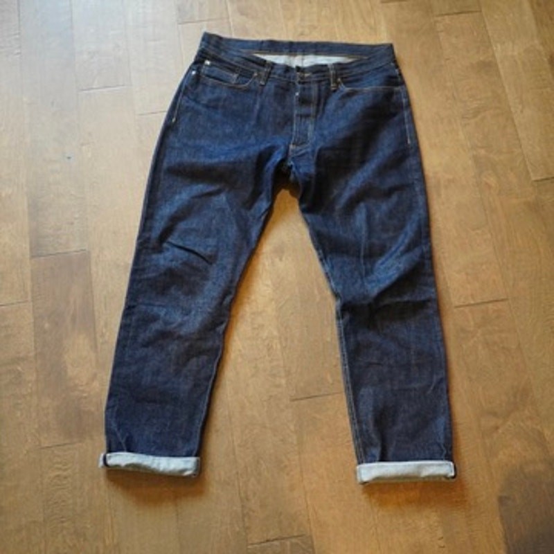 3Sixteen Straight Leg Jeans Japanese Selvedge Denim Mens SZ 36-repair see photos
