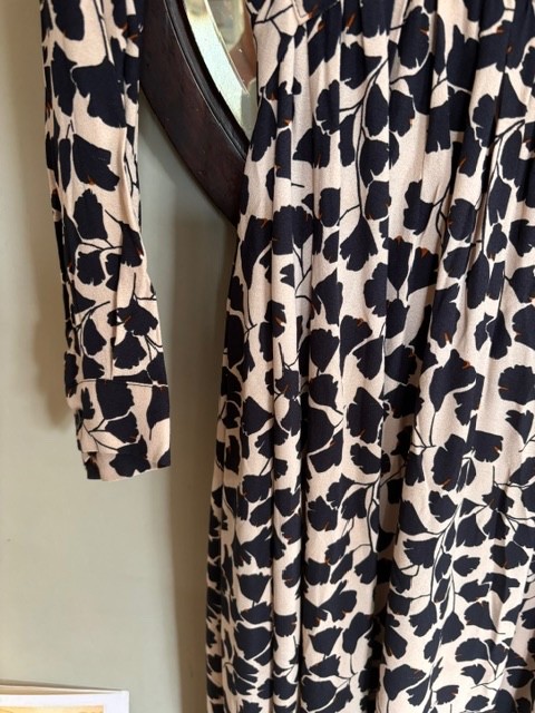 Toast Trailing Leaf Viscose Dress Size 12-14