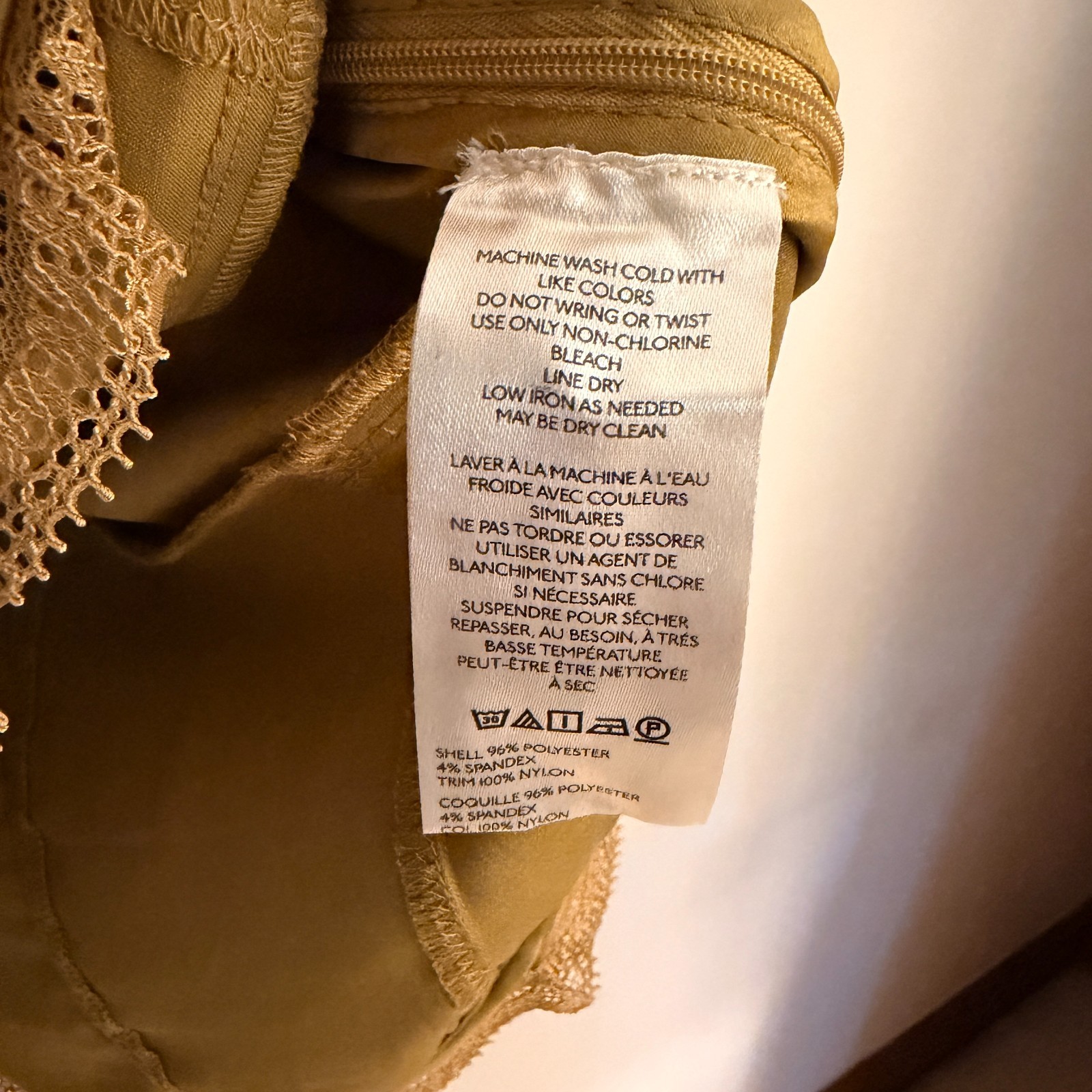 By Anthropologie Olive Green Lace Cap Sleeve Top, Size S Excellent Condition