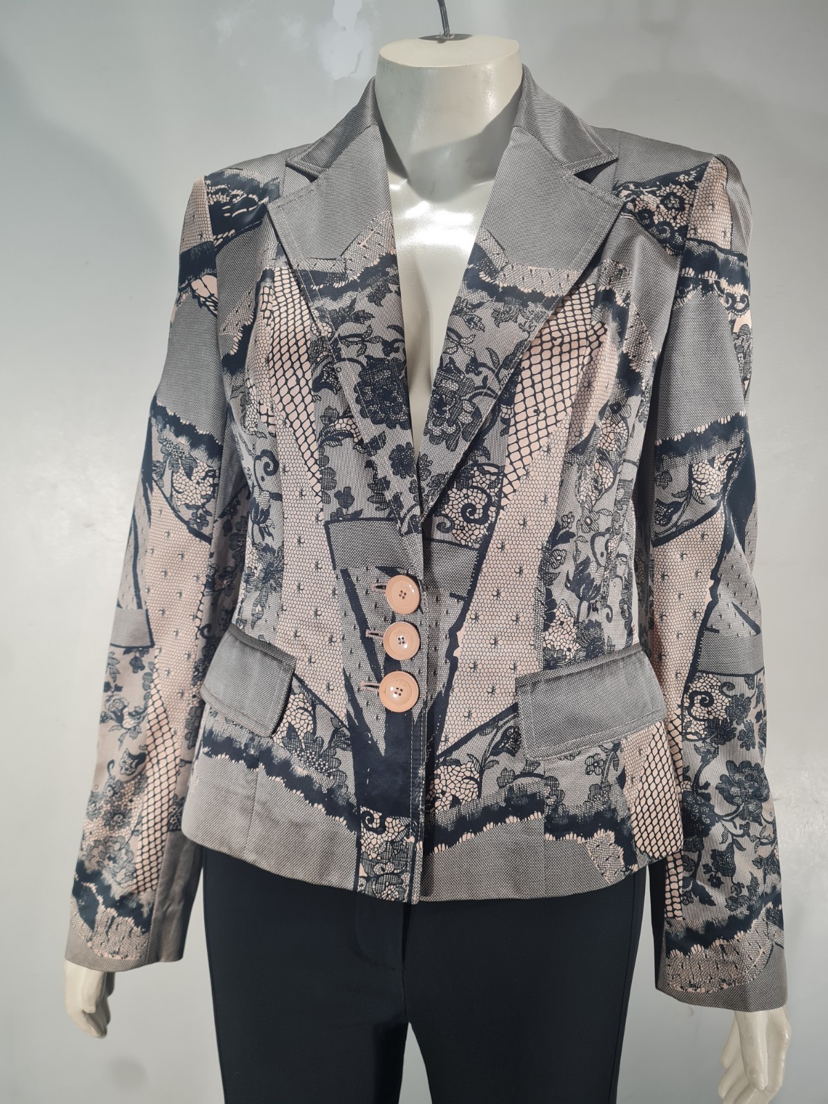CHRISTIAN DIOR Spring 2006 Lace print jacket by JOHN GALLIANO