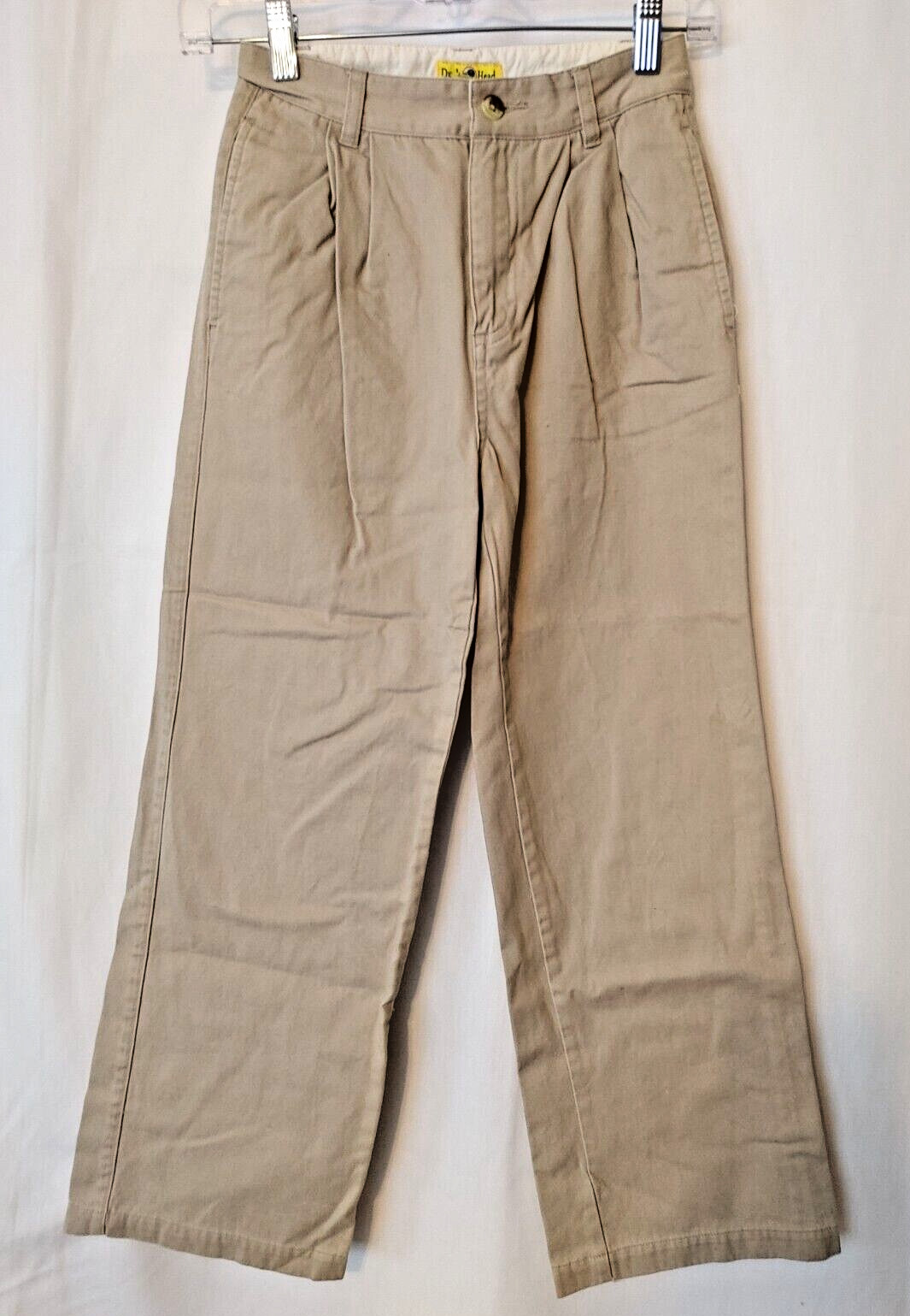Duck Head Khaki Pants Pleat Front 100% Cotton 4 Pockets Beige Size 10 #15222