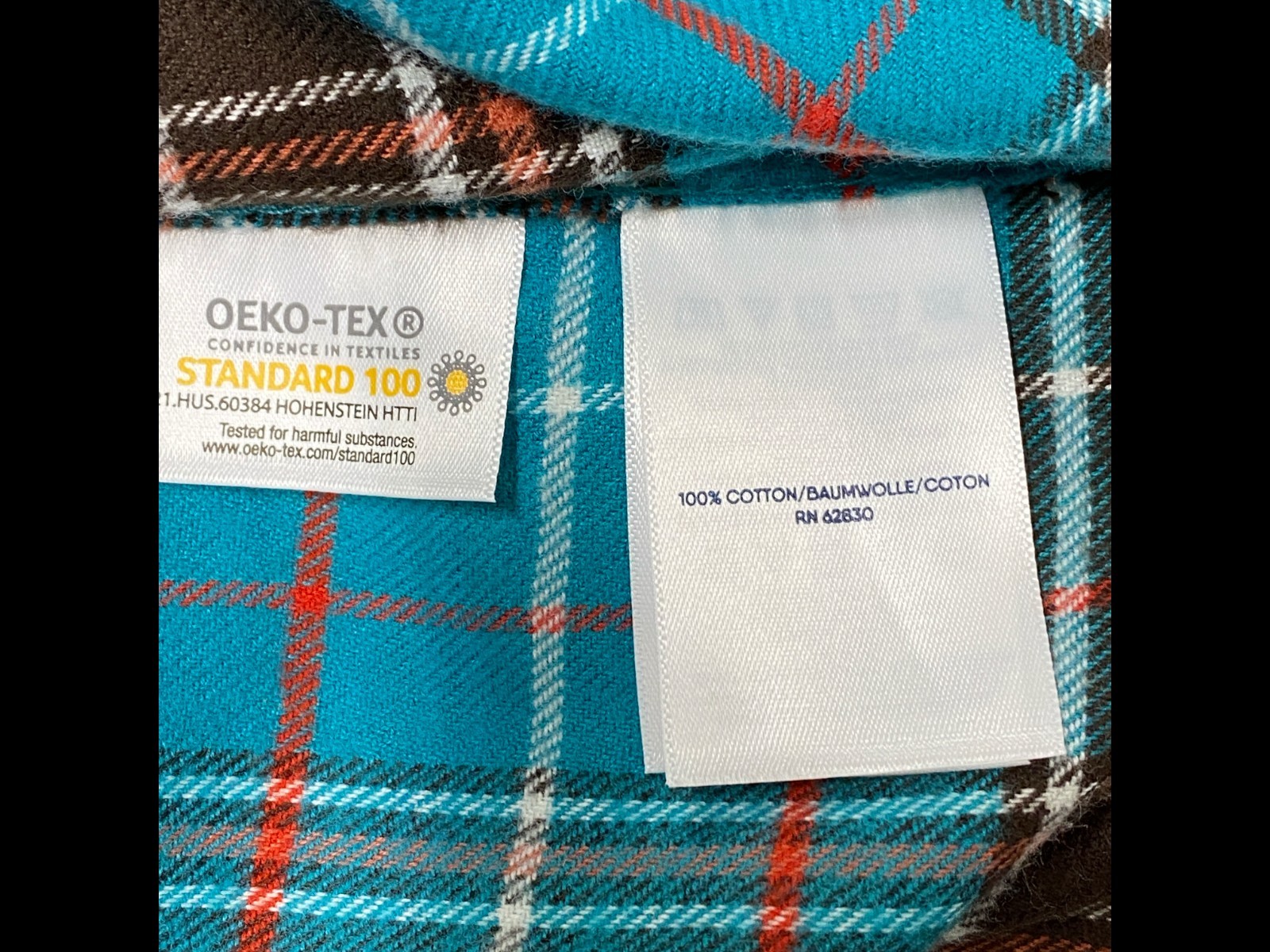 Lands End Womens Boyfriend Flannel, Spa Blue/Wood Plaid, S, M, NWT SHIPS FREE