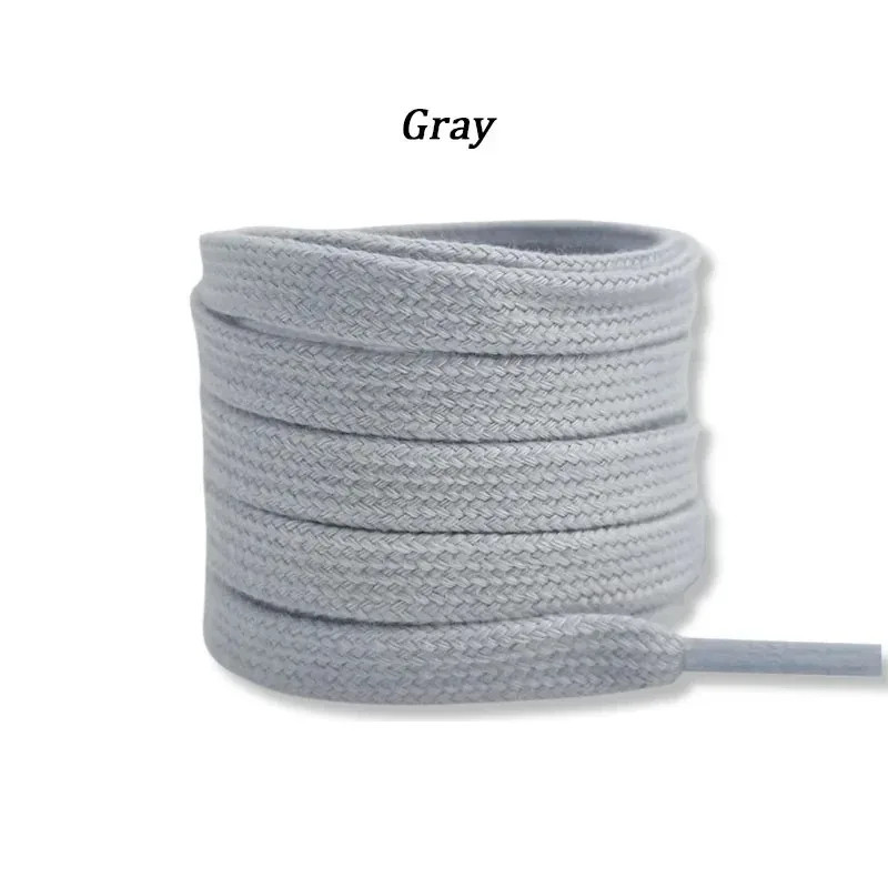New Flat Shoelaces for Sneakers Quality Cotton Shoelaces 0.8cm Width Laces High-