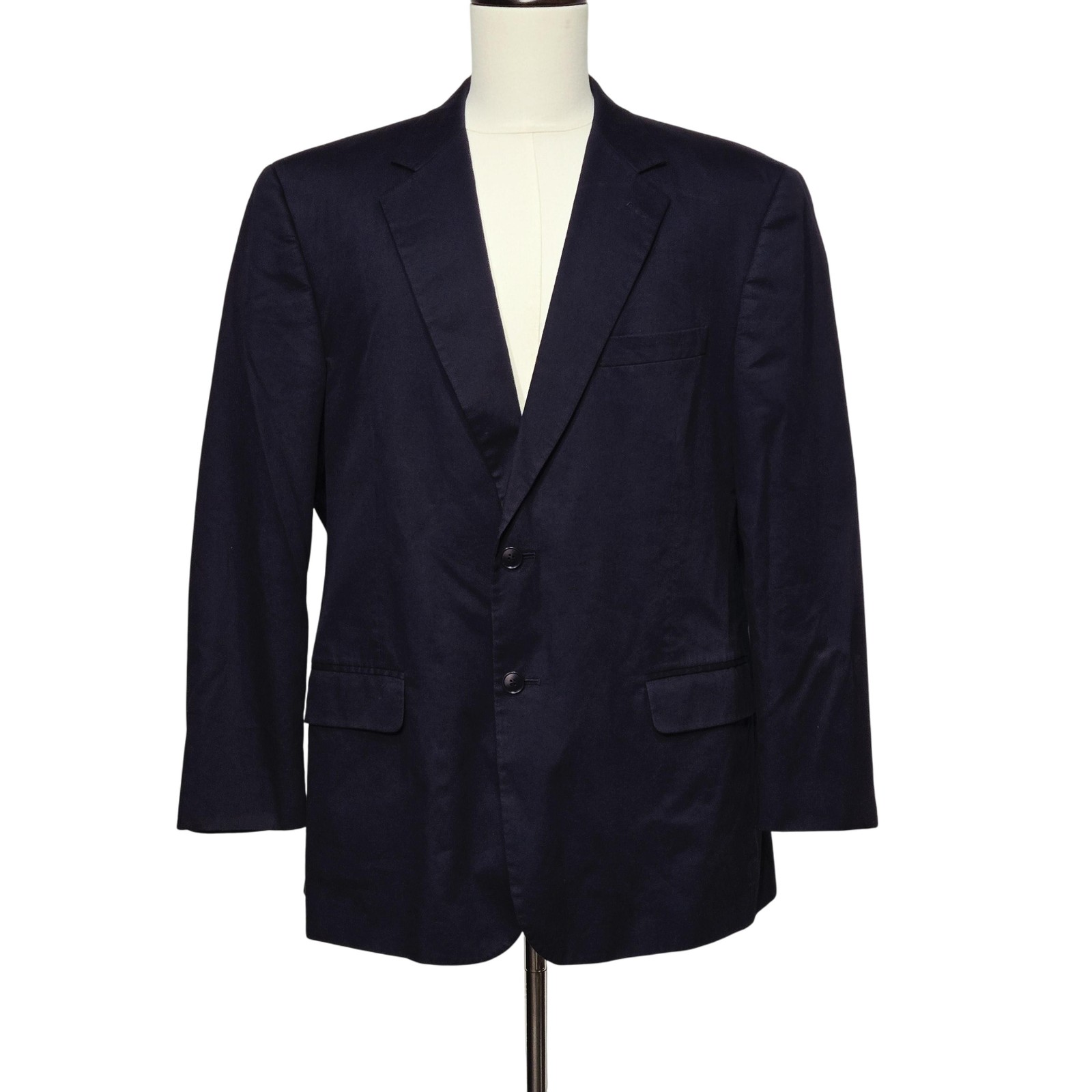 Haspel Blazer Mens 48R Navy Blue Nicholas Suit Cotton Two Button Jacket