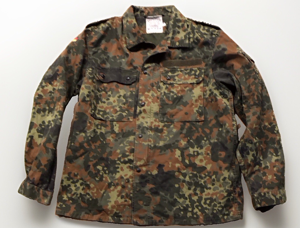 DEU GE German Army Camo Snap-Button Full Zip 175-185/1996 Jacket Field Coat