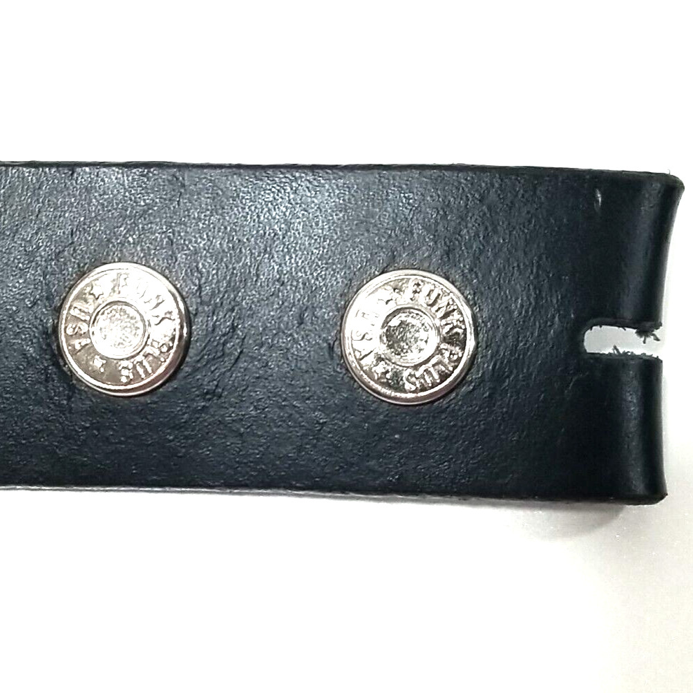 Funk Plus Genuine Cowhide Leather Belt Mens M 36″ Black No Buckle USA Made 1.5″