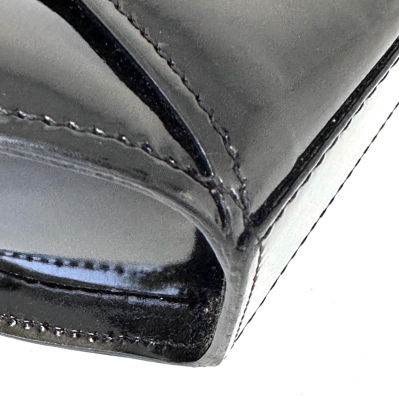 Cartier Panthere Hand Bag Patent Leather Black Gold Buckle Authentic