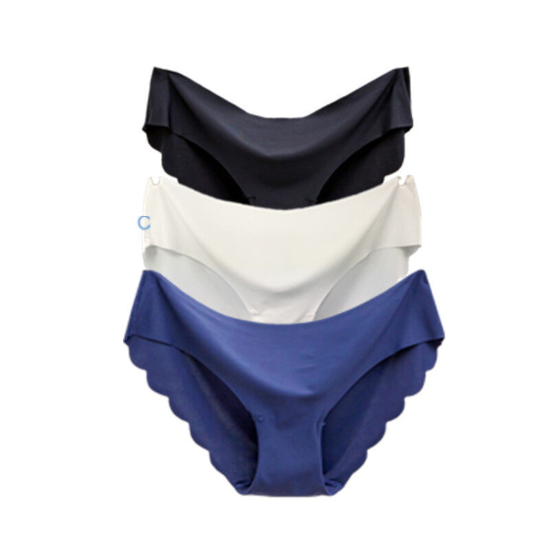 3 Pack Women Soft Underpants Seamless Lingerie Briefs Hipster Underwear Panties