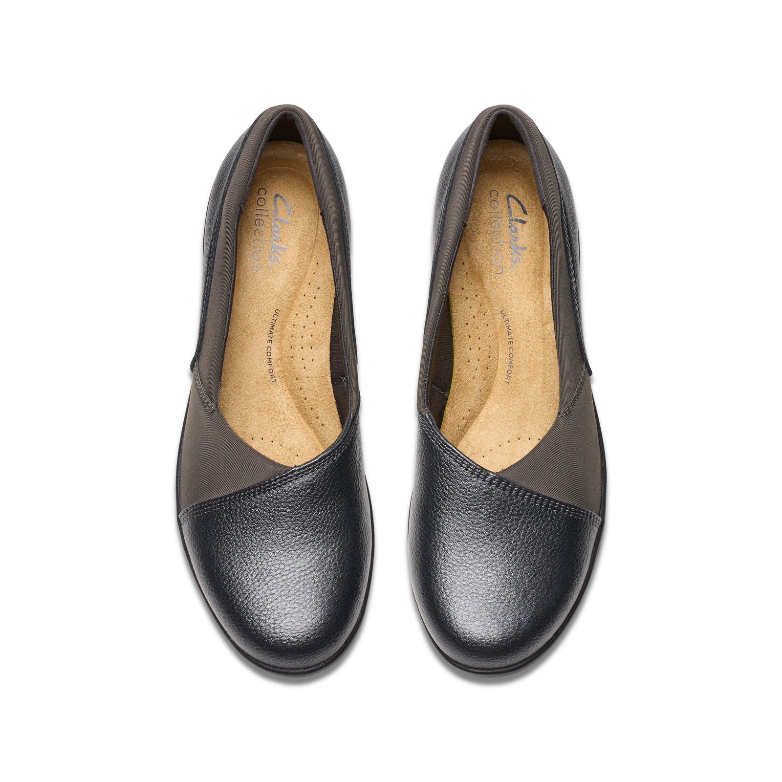 Clarks Womens Suttyn Walk Grey Leather Casual Shoes