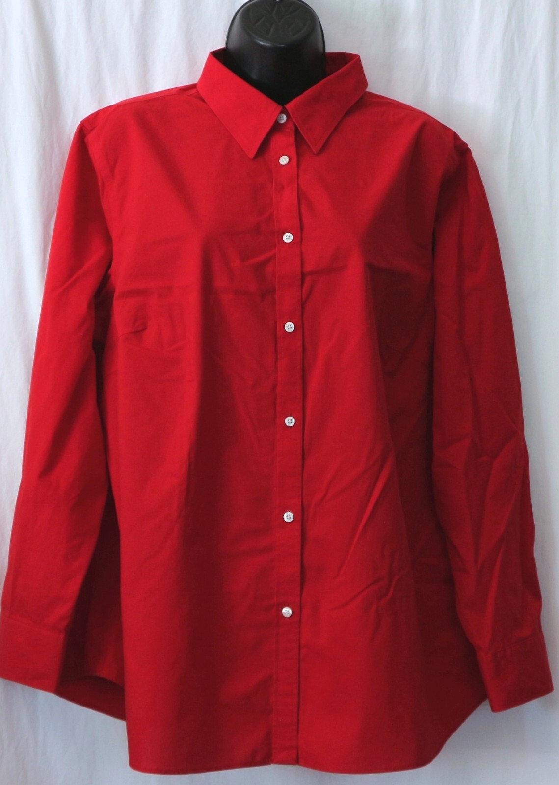 CHAPS Red No Iron Cotton Blouse 48 In Chest 29 In Long – Sz 1X EXC