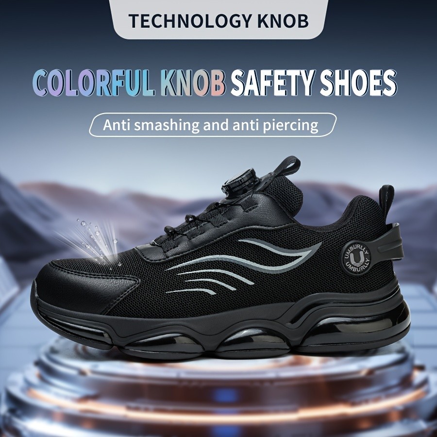 Work Safety Steel Toe Shoes Men Tennis Lightweight Sneakers Slip Indestructible