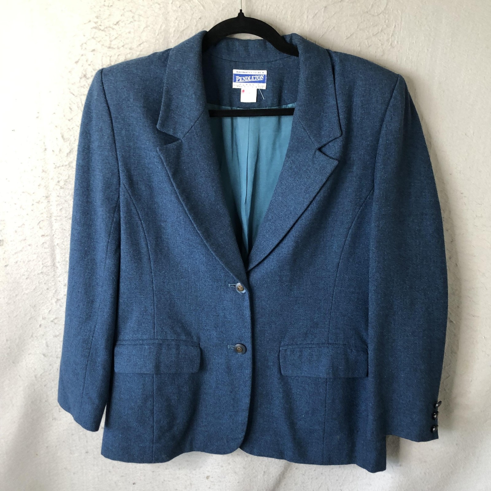 Pendleton Blazer Womens 10 Blue 100% Virgin Wool Old Money Yacht Academia