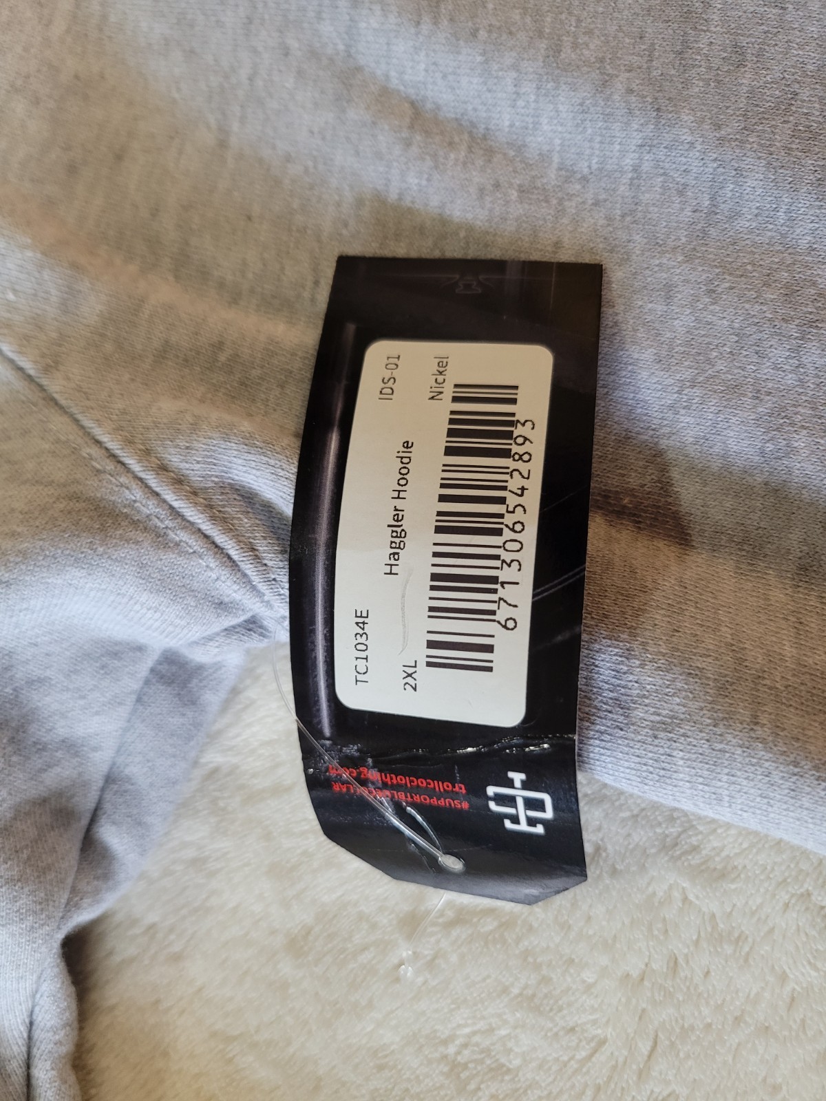 NWT Troll Co Gray Haggler Hoodie Nens Size 2XL