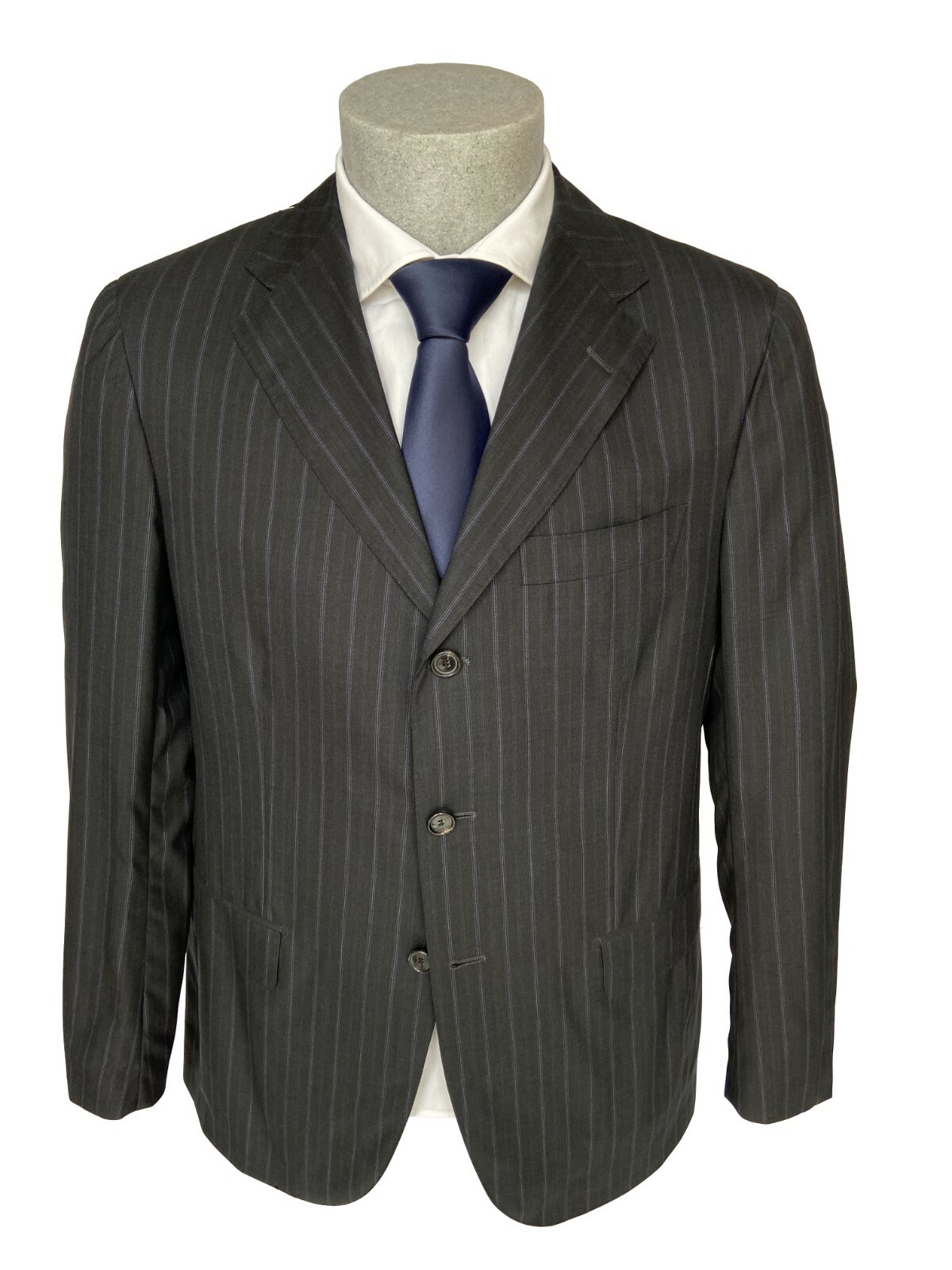 150’s SUTOR Men’s Dark Grey Plaster Pure Wool Superfine Dress.