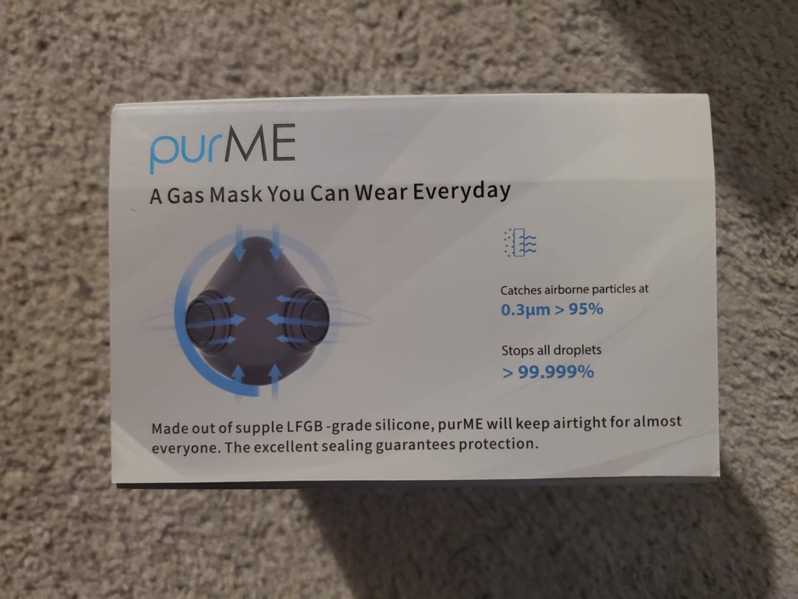 3x NEW PURME Premium Reusable & Washable Silicone Respirator Masks