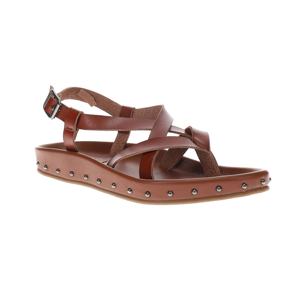 MIA Zurie Studded Slingback Strappy Sling Back Womens Brown Casual Sandals ML26