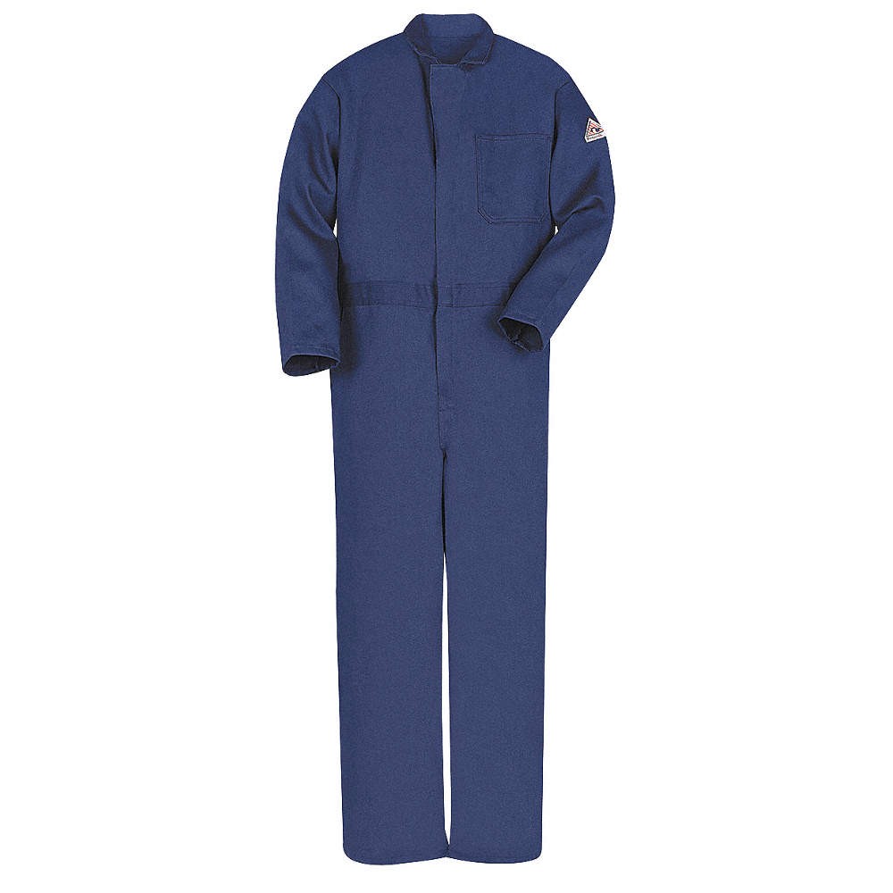BULWARK CEC2NV LN 46 FR Contractor Coverall,Navy,XL,HRC2 3EZU4