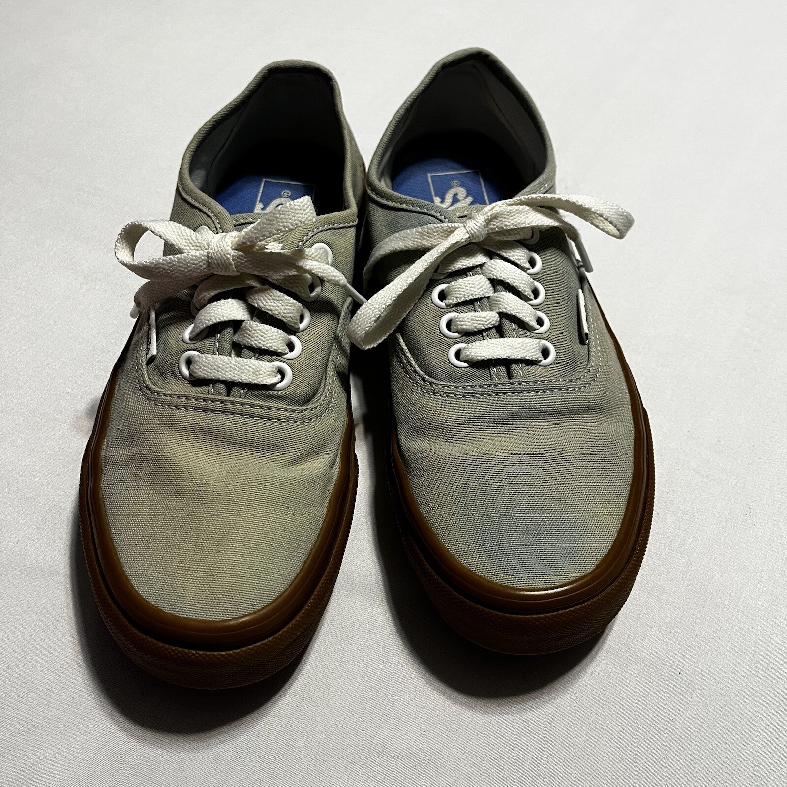 Men 6.5 Women 8 Unisex VANS Old Skool Gum Sole Tan-“ish” Pale Green-“ish” color