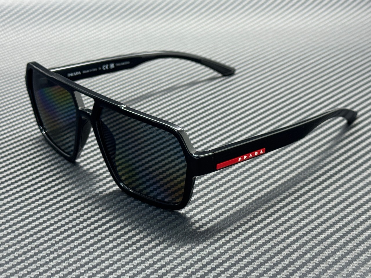 PRADA LINEA ROSSA PS A06S 1AB02G Black Grey Polarized Men’s 59 mm Sunglasses