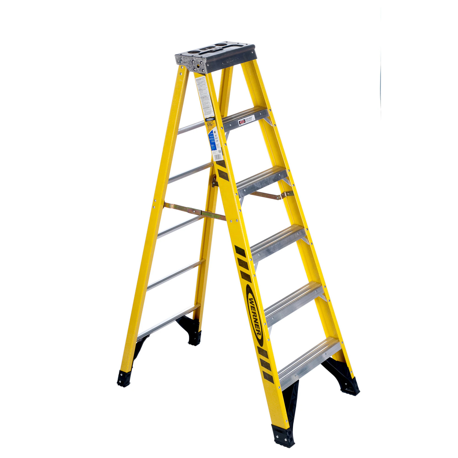 Werner 7300 6-ft ( 10-ft Reach Height ) Fiberglass Type 1AA – 375 lbs. Lo|125597