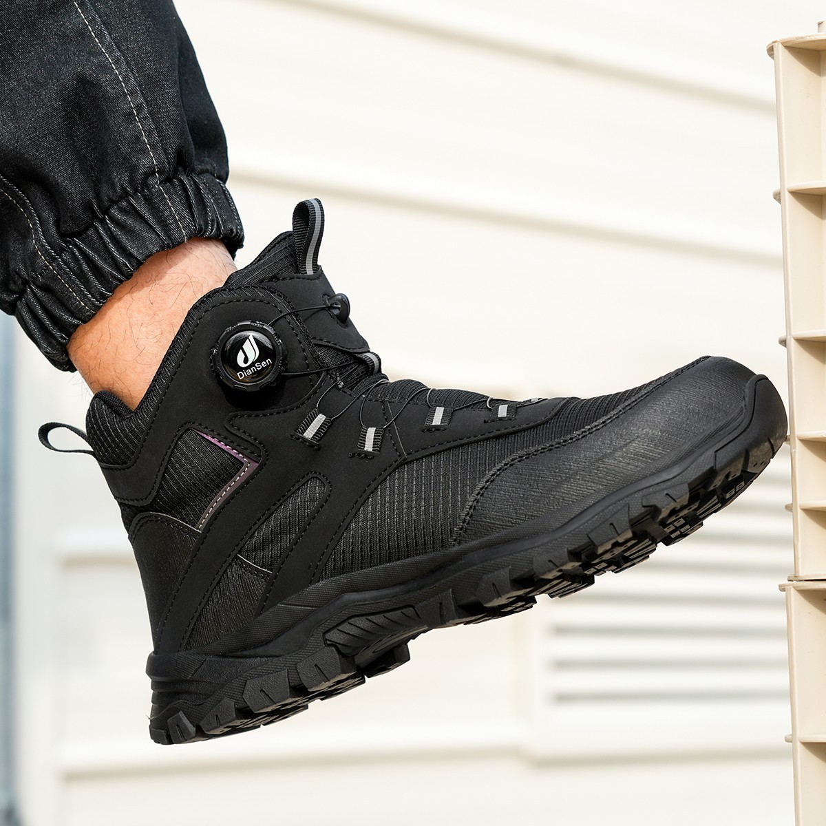 Mens Indestructible Work Boots Steel Toe Safety Shoes Waterproof Non Slip Boots