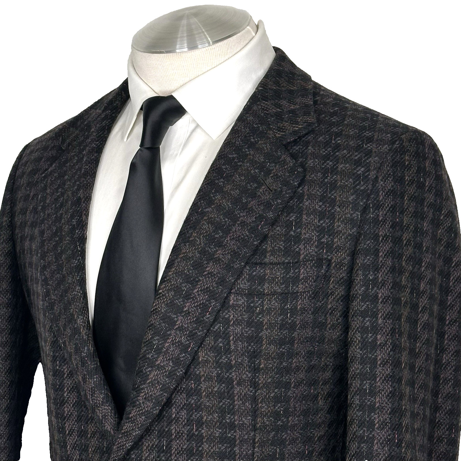 BRIONI Roman Style Vintage 85% Wool 15% Cashmere Striped Tweed Sport Coat 40R
