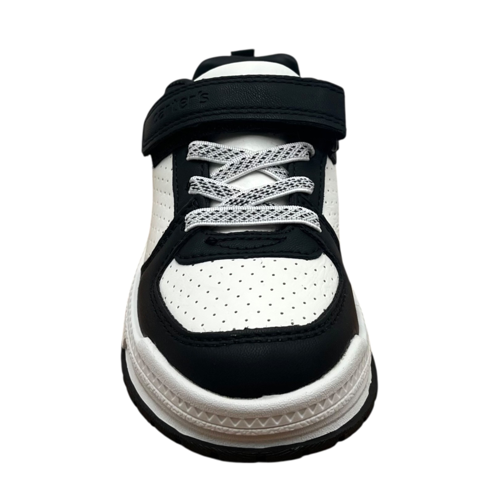 Carters Little Boys Ayngel Classic Style Slip-on Sneakers Size 11 Black White